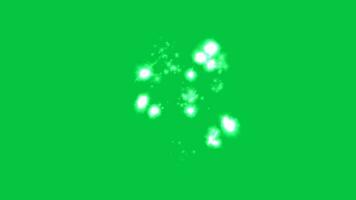 Fairy magic glowing sparkle particle effect animation isolated on green screen background video