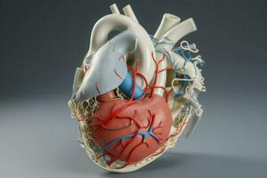 Open human heart art. Generate Ai photo