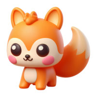 3d rendering of fox png