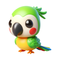 3d render of parrot png