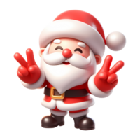 3d render of funny santa  claus png