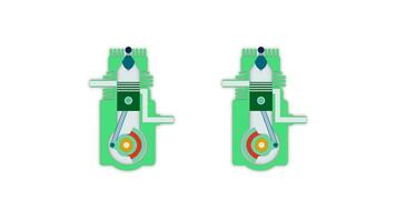 two stroke cycle internal combustion engine, Two-stroke engine principle, two stroke engine is a type of internal combustion engine that completes a power cycle, vehicle mechanics dynamics physics video