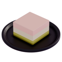 giapponese dolce colorato ishi mochi , 3d interpretazione su un' trasparente sfondo png