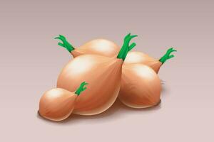 group of onions vector