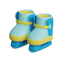 3d illustration of winter ice skating icon png