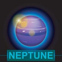 planet neptune on dark vector