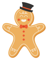 gracioso Navidad pan de jengibre hombre ilustración png