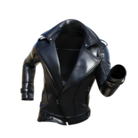 chaqueta de cuero negro png