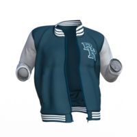 Baseball jacket with the letters rb on it png