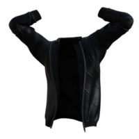 black jacket on a transparent png