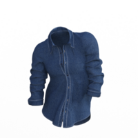 blu denim camicia su trasparente png