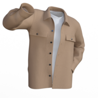 man's shirt and jacket on a transparent png