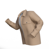 man's shirt and jacket on a transparent png