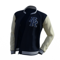 Baseball jacket with the letters rb on it png