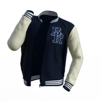 Baseball jacket with the letters rb on it png