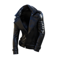 black leather jacket on transparent png