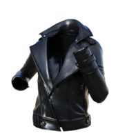 negro cuero chaqueta en transparente png
