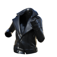 black leather jacket on transparent png