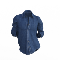 Blau Denim Hemd auf transparent png