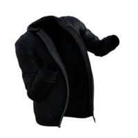 black jacket on a transparent png