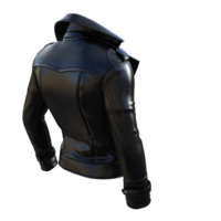 negro cuero chaqueta en transparente png