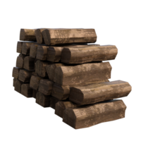 une pile de bois sur transparent png