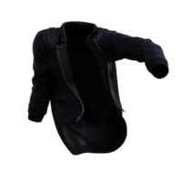 black jacket on a transparent png