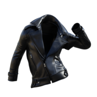black leather jacket on transparent png