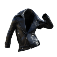 noir cuir veste sur transparent png