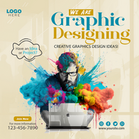 graphique designer agence social médias Publier psd modèle pour gratuit