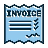 Invoice Vector Thick Line Filled Dark Colors