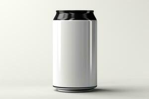 bebida lata es un metal envase diseñado a sostener un líquido ai generado foto
