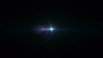 Loop center blue optical lens flares star shine video