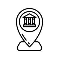 Museum Location icon in vector. Illustration vector