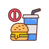 No Food icon in vector. Illustration vector