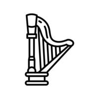 Harp icon in vector. Illustration vector