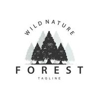 Forest Logo, Jungle Adventure Simple Design Vector, Illustration Template vector