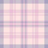 Plaid check pattern in pink. Seamless fabric texture. Tartan textile print. vector