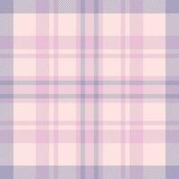 Plaid check pattern in pink. Seamless fabric texture. Tartan textile print. vector