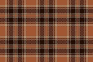 Plaid background, check seamless pattern in beige. Vector fabric texture for textile print, wrapping paper, gift card or wallpaper.