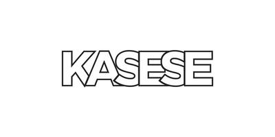 Kasese in the Uganda emblem. The design features a geometric style, vector illustration with bold typography in a modern font. The graphic slogan lettering.