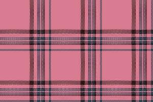 Plaid background, check seamless pattern in pink. Vector fabric texture for textile print, wrapping paper, gift card or wallpaper.