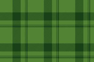 Plaid background, check seamless pattern in green. Vector fabric texture for textile print, wrapping paper, gift card or wallpaper.