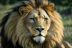 Lion. background. AI Generative Pro Photo