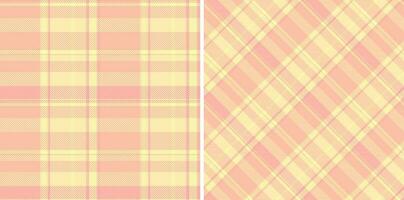 Seamless fabric tartan of check plaid background with a vector textile pattern texture.