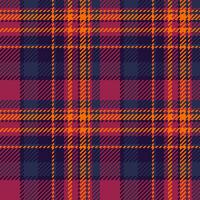 Texture check pattern of textile fabric plaid with a seamless tartan vector background.