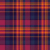 Texture check pattern of textile fabric plaid with a seamless tartan vector background.