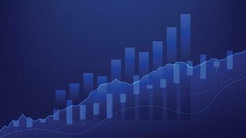 financiero negocio antecedentes Estadísticas con bar grafico y candelabros gráfico espectáculo valores mercado vector