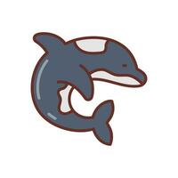 Giant Whale icon in vector. Illustration vector