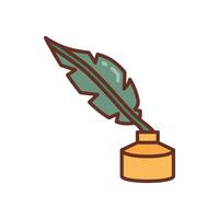 pluma bolígrafo icono en vector. ilustración vector